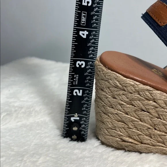 Tommy Bahama Navy Sakura Wedge Espadrille Sandal sz 6.5 - Picture 8 of 8